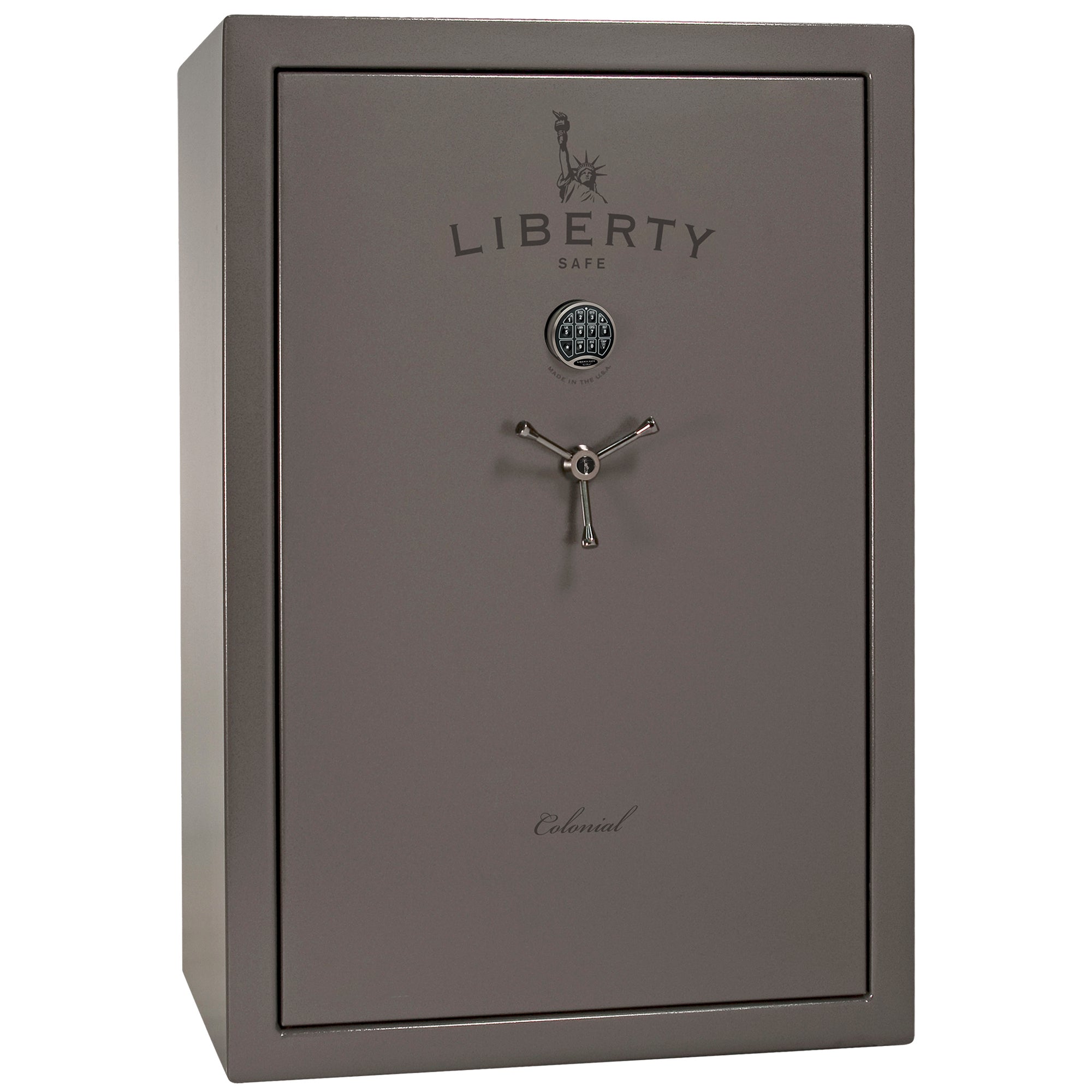 Colonial Series | Level 4 Security | 75 Minute Fire Protection | 35 | DIMENSIONS: 60.5"(H) X 42”(W) X 22"(D*) | Gray Gloss | Electronic Lock - closed