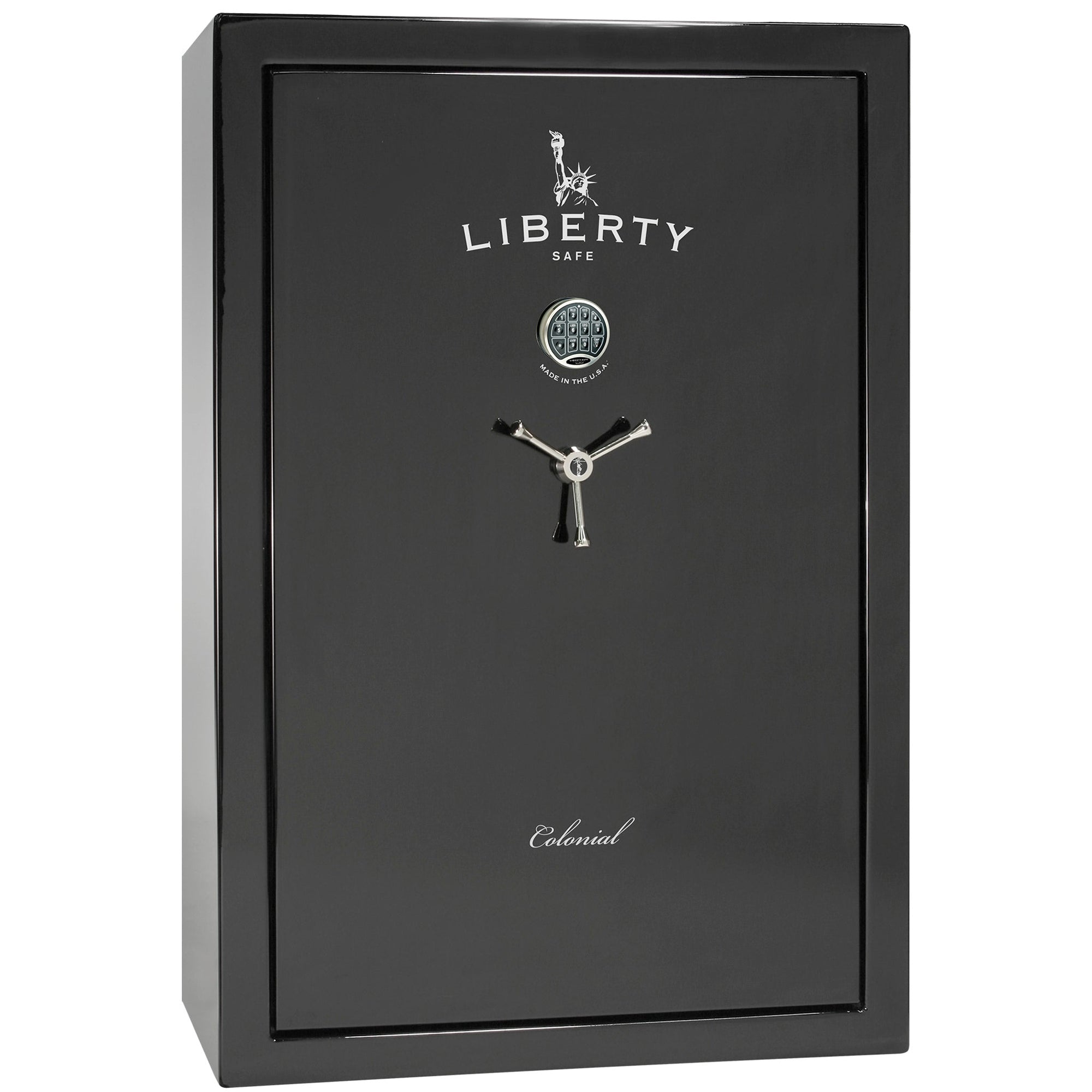 Colonial Series | Level 4 Security | 75 Minute Fire Protection | 35 | DIMENSIONS: 60.5"(H) X 42”(W) X 22"(D*) | Black Gloss | Electronic Lock - closed
