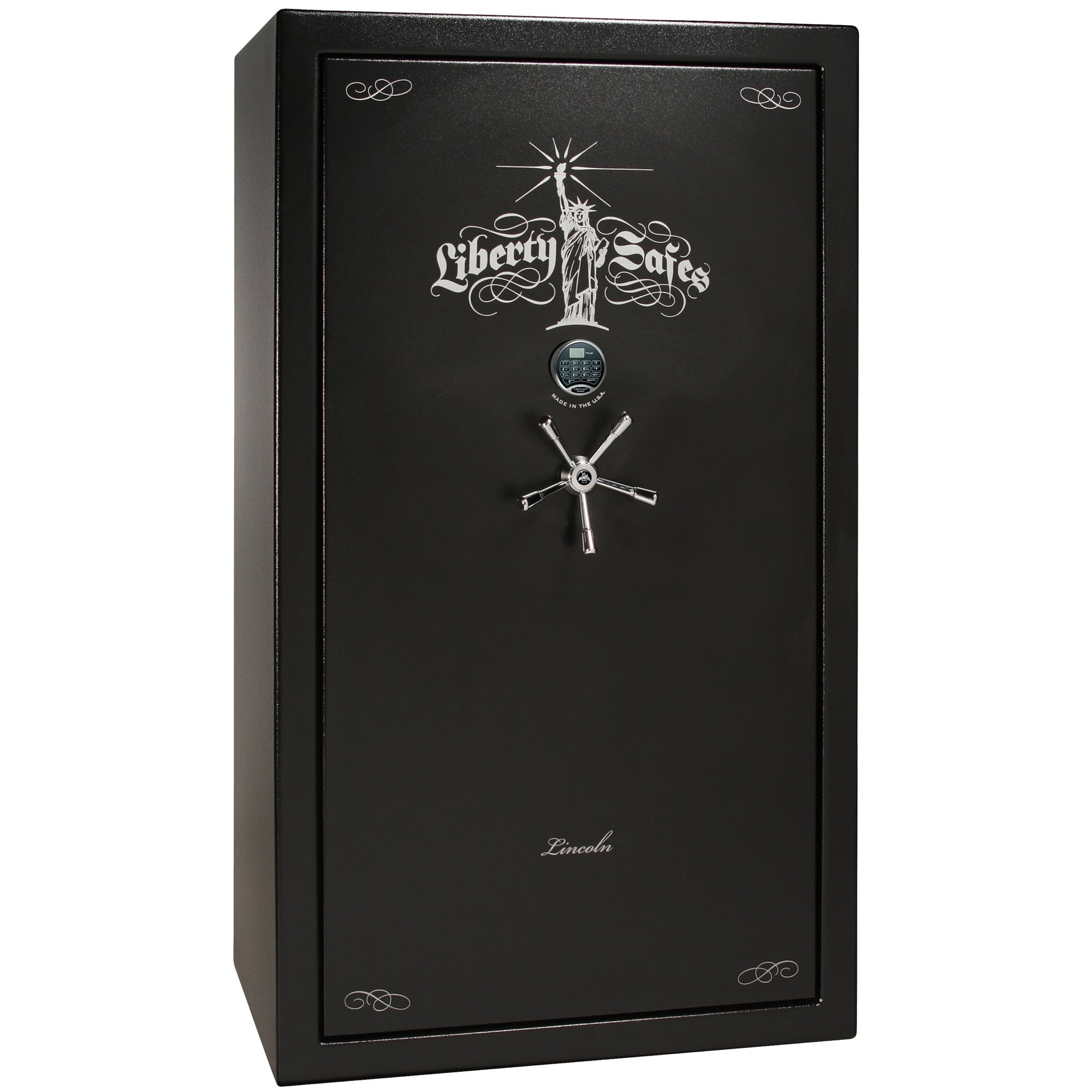 Lincoln Series | Level 7 Security | 2 Hour Fire Protection | 50 | Dimensions: 72.5”(H) x 42”(W) x 27.5”(D*) | Textured Black | Electronic Lock - Closed