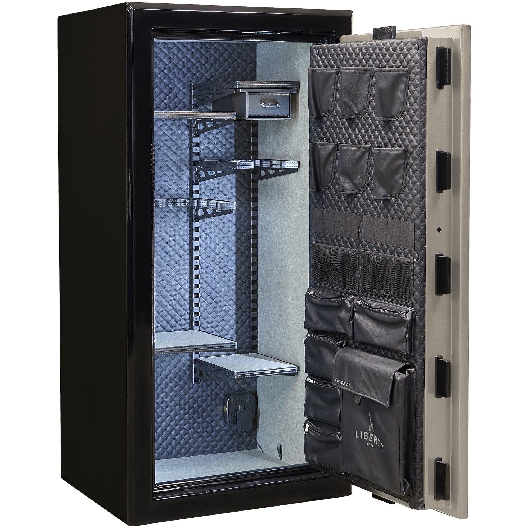 Presidential Series | Level 10 Security | 2.5 Hours Fire Protection | 25 | Dimensions: 60"(H) x 30"(W) x 24.75"(D*) | Champagne Gloss | Electronic Lock - Open