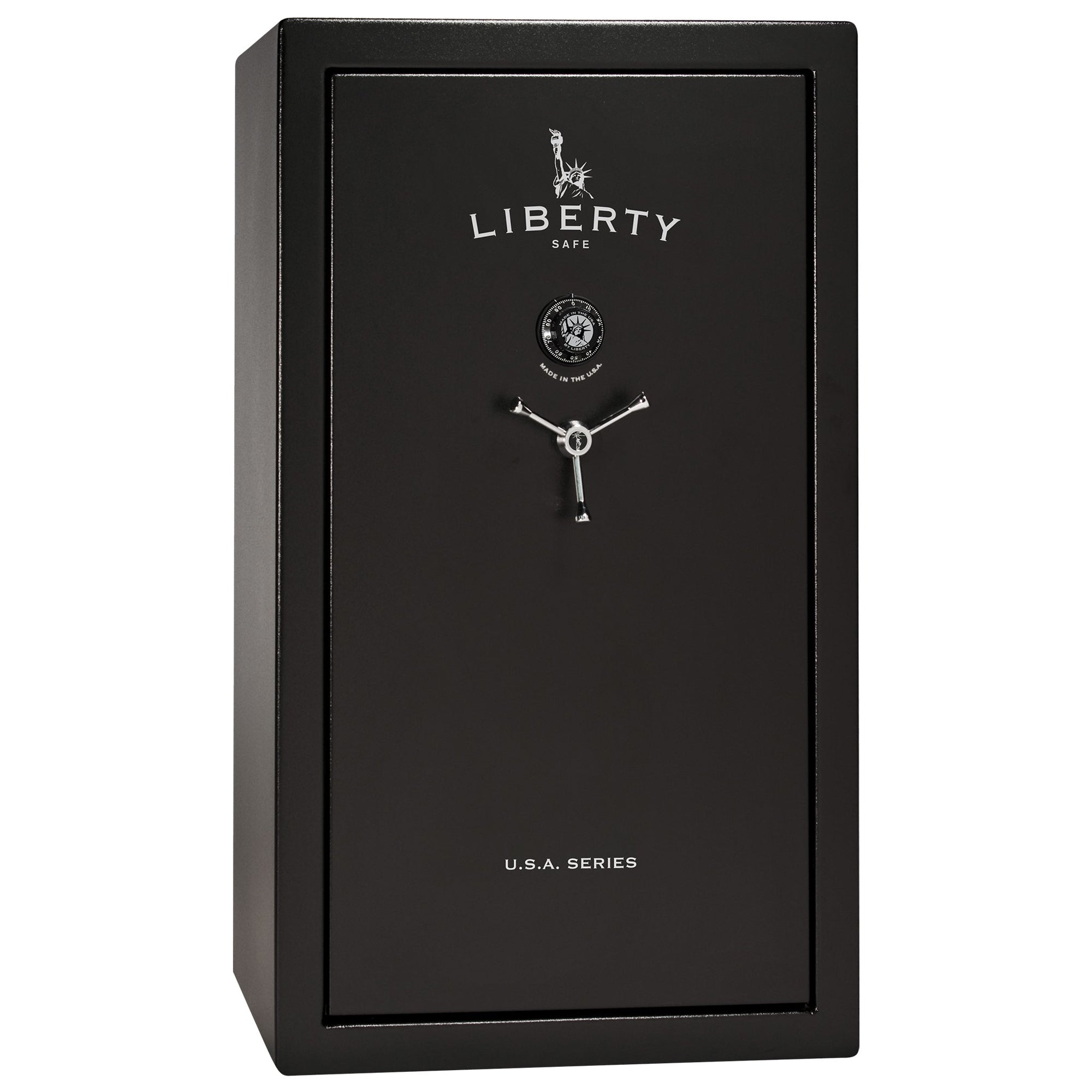 USA Series | Level 3 Security | 60 Minute Fire Rating | 36 | Dimensions: 60.5"(H) x 36"(W) x 22"(D) | Black Textured | Mechanical Lock - Closed Door