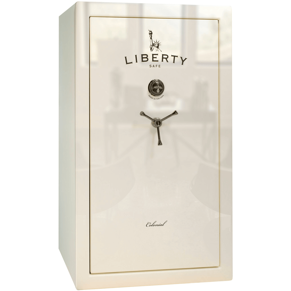 Colonial Series | Level 3 Security | 75 Minute Fire Protection | 50XT | DIMENSIONS: 72.5&quot;(H) X 42&quot;(W) X 30.5&quot;(D) | White Gloss Brass | Electronic Lock